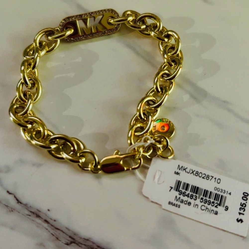 Michael Kors gold plated CZ bracelet